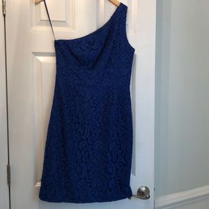 J crew one shoulder lace cocktail dress size 4